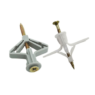 飞机塑料膨胀管石膏板膨胀螺丝空心墙专用蝴蝶胶塞自攻螺丝钉