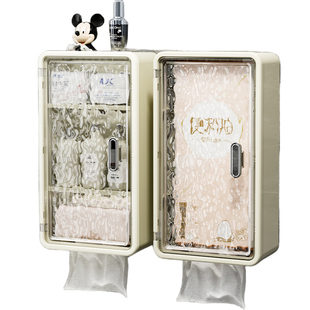 卫生间厕纸盒免打孔厕所卫生纸置物架壁挂式防水卫生巾收纳纸巾盒