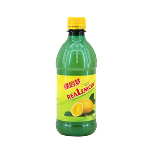绿的梦柠檬汁490ml 浓缩柠檬果汁调配饮品鸡尾酒蛋糕甜品烘焙DIY