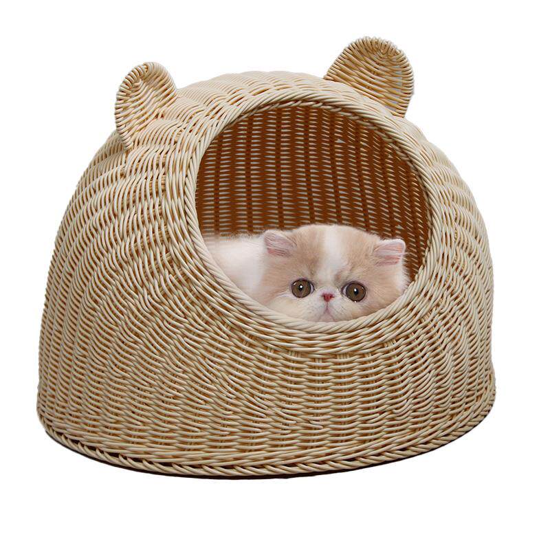 藤编猫窝狗窝通风透气pp材料狗