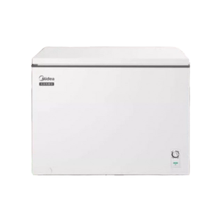 美的301L大容量冰柜家用商用两用冷柜卧式全冷冻冷藏减霜大型冰箱