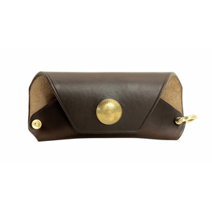 手工制作 美国horween cxl霍尔文皮美式复古户外眼镜收纳盒墨镜包