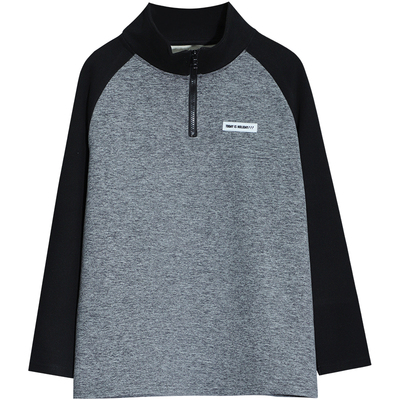 蘑菇兔胖男童半拉链德绒卫衣秋冬