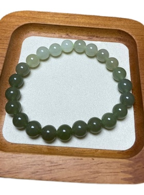 渐变色闺蜜礼物圆珠单圈玉石女款