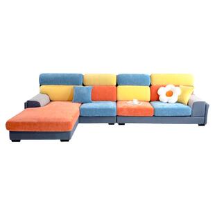 雪尼尔沙发套罩全包懒人弹力加厚通用型三座一妃防猫抓沙发套罩笠