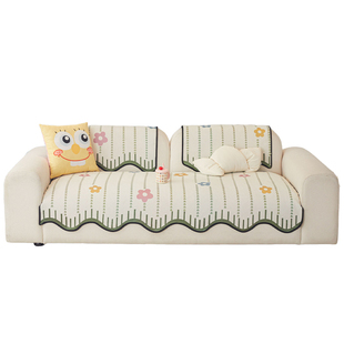 2025新款多巴胺沙发垫四季通用雪尼尔防滑直排异形沙发坐垫子盖布