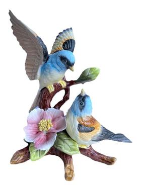 花香鸟语展示柜摆件装饰品