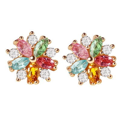 宫里上新花笺碧玺耳钉