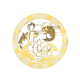 鲤鱼图净秽牌卫生间贴纸门对门门饰挂件挂画厕所锦鲤好运