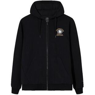 安踏美式复古针织连帽外套男女同款春季刺绣开衫宽松廓形运动上衣