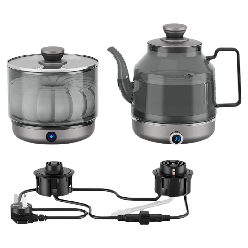 全太太烧水壶双孔玻璃纯钛全自动上水岩板茶台泡茶专用