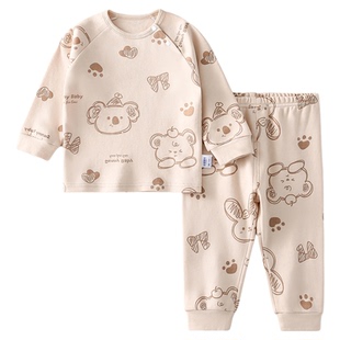 2件装 婴儿秋衣套装男女童家居服套装宝宝睡衣纯棉长袖新款秋装潮
