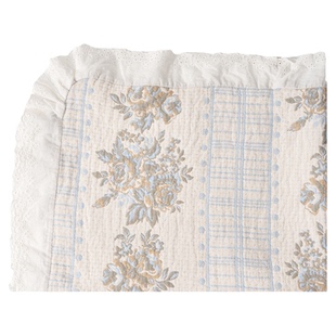 花边枕巾纯棉纱布ins吸汗透气防头油家用女轻奢高级感全棉枕头巾