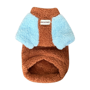 袋袋猫 彩色绒绒美式插肩袖宠物棉衣 马尔泰比熊狗狗秋冬宠物衣服