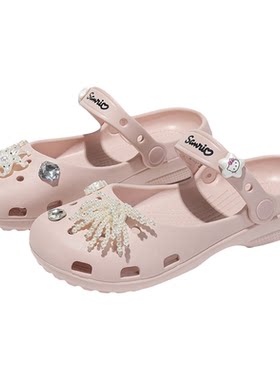 HelloKitty女厚底新款透气洞洞鞋