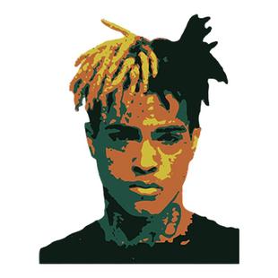 TLP反光车贴 XXXTentacion叉叉叉说唱歌手音乐摩托车汽车防水贴纸