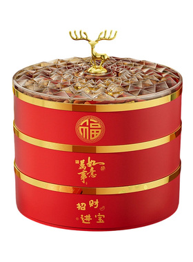 新款麋鹿双层糖果收纳盒