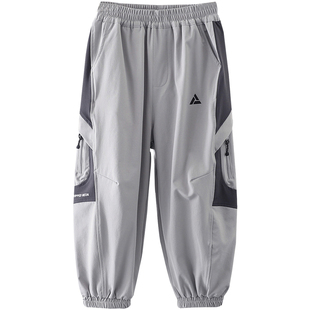 儿童百搭防风登山裤2026春季男童防水运动裤中大童帅气速干长裤子