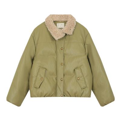 solighter90白鸭绒皮衣羽绒服