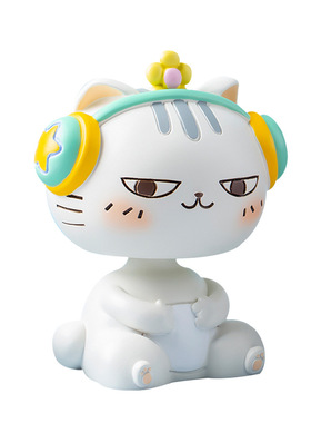 土豆猫点头小摆件车载摇头中控台