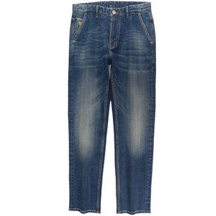 大牛传说秋冬季赤耳丹宁牛仔裤男士宽松直筒休闲大码复古怀旧长裤