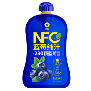 沃田蓝NFC蓝莓纯汁150ml*10袋非浓缩还原花青素不加水饮料礼盒装