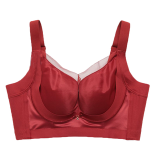 康舒美内衣女无钢圈中厚聚拢收副乳托玛琳按摩光面文胸罩8680B杯