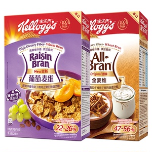 家乐氏进口谷物粗粮麸皮葡萄麦维酸奶碗健身即食燕麦片