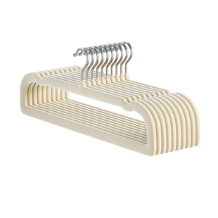 植绒衣架挂裤架子整理师专用防滑无痕家用挂衣裤架学生宿舍用衣撑