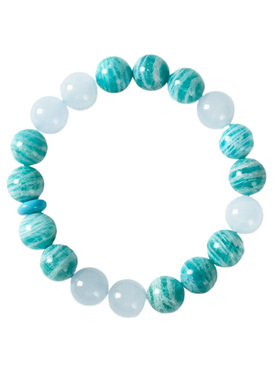 天河石海蓝宝石玉髓手串