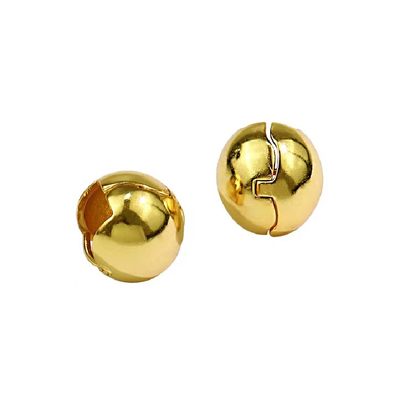 ins小金球光面空心高级感耳环