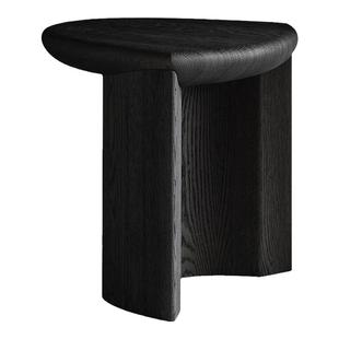 侘寂风实木边几高级感设计师款异形客厅沙发旁小茶几卧室床头角几