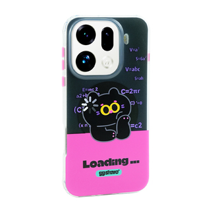 GGSHAR寄居蟹思索猫原创设计适用oppofindx9pro手机壳带磁吸支架新款x8ultra手机套防摔卡通超好看防丢手腕绳