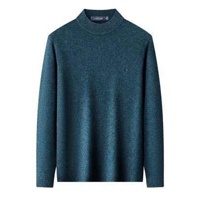 梦特娇重磅加厚半高领羊毛衫男