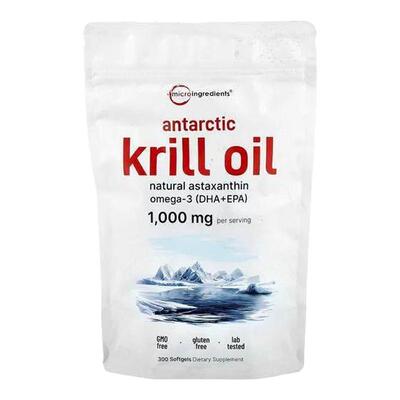 MicroIngredients南极磷虾油高吸收磷脂含虾青素支持心脑