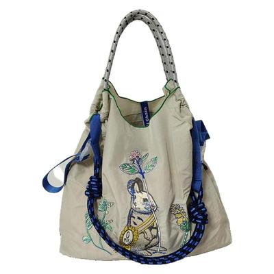 高圆圆同款日系购物袋单肩斜挎包