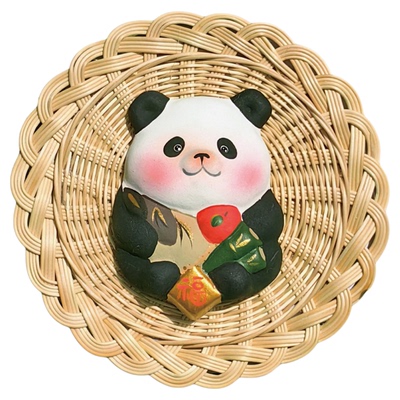 可爱萌趣熊有成竹泥塑磁吸冰箱贴