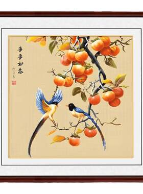 蒙娜丽莎十字绣新中式客厅玄关