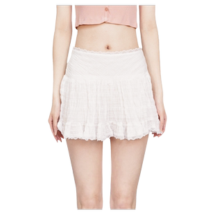 BM白色短裙百褶裙女2026夏季新款蛋糕裙纯欲风显瘦短款蓬蓬半身裙