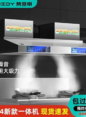 排烟罩商用油烟净化器排烟罩饭店用环保炸鸡餐饮厨房不锈钢一体机