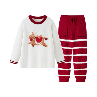 松山棉店情侣保暖睡衣套装