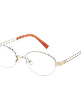 弗瑞姆钛架老钱风半框格雷系镜框