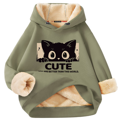 真维斯加绒卫衣男青少年秋冬款