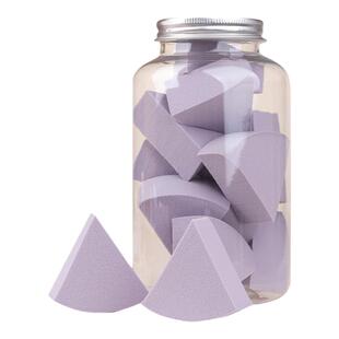 毛老师同款三角粉扑皮面扇形NBR泡水不变大上妆海绵粉底膏三角盒