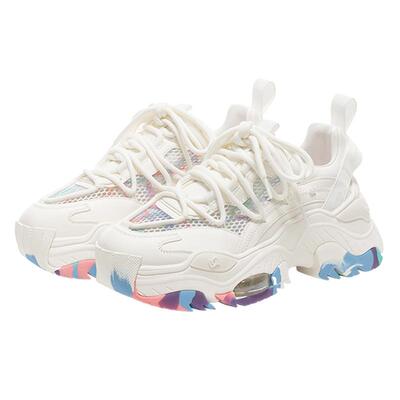 VITTORIO VENTURA薇薇燃 牛皮网面透气厚底老爹鞋琪