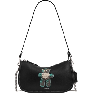 COACH/蔻驰女士TEDDY图案WAVERLY手袋斜挎包单肩包高级感