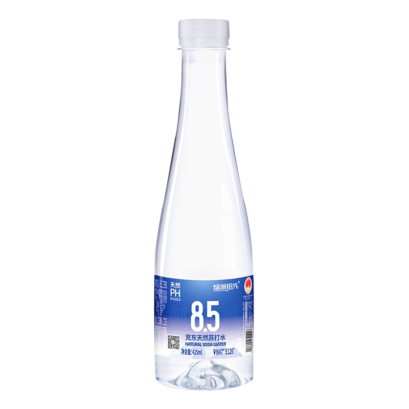绿洲拾光精致礼盒克东天然苏打水弱碱无糖无汽低氘水425ml*12瓶