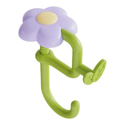 ins风可爱花朵挂钩书桌办公室桌边挂书包钩子卡夹式女生学生挂包