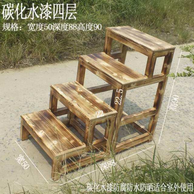 新品实木梯凳子实木楼梯登高梯3步四步梯家用梯子家用梯梯子梯i.