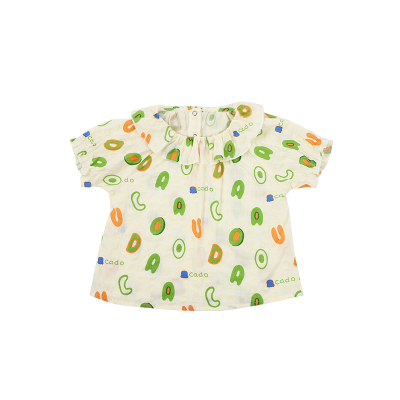 夏生棉混纺夏季娃娃领衬衫